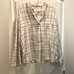 Prologue Blouse. White and Black Large